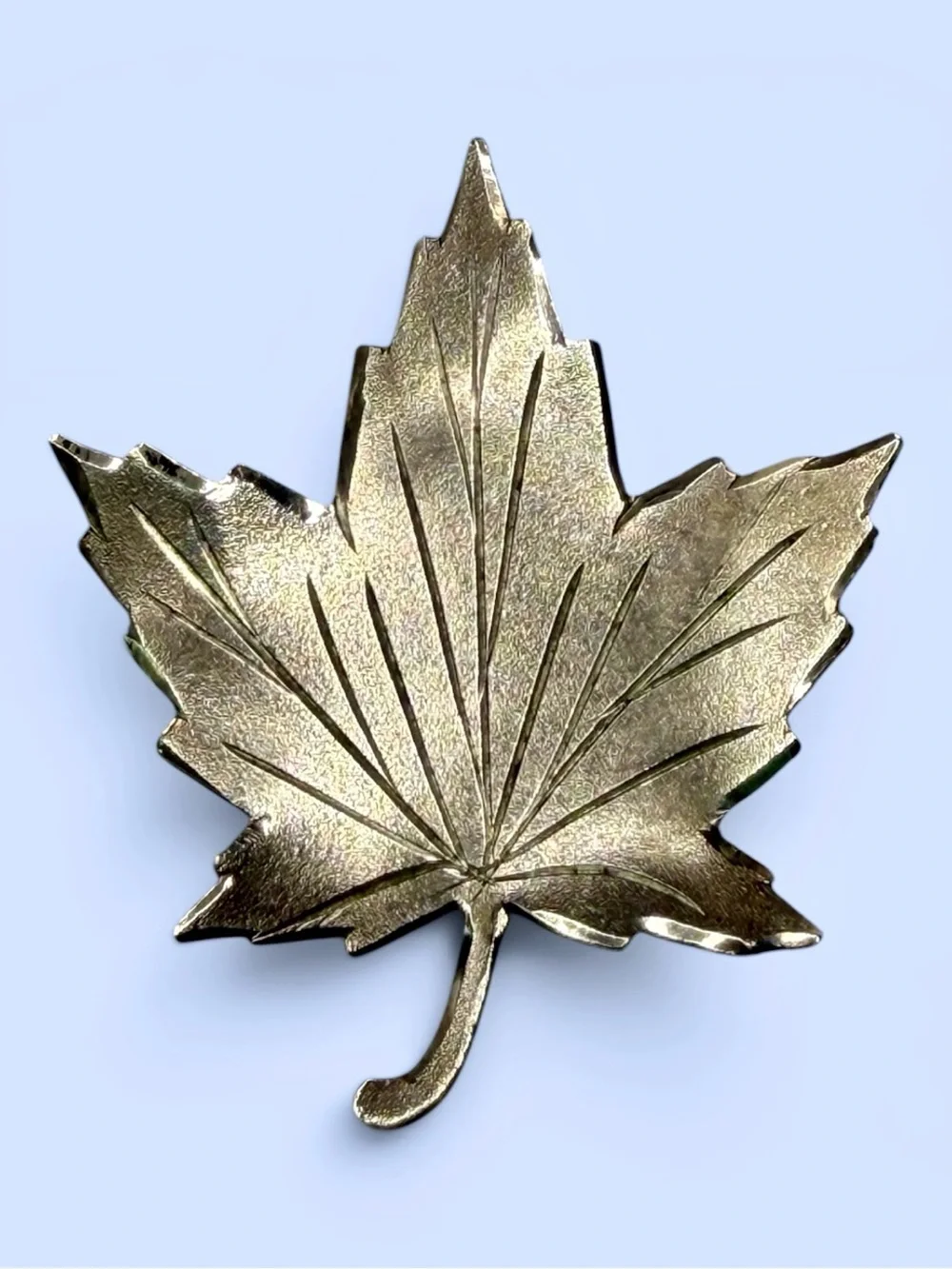 VTG Estate Sterling Silver Maple‎ Leaf Brooch Pin Nature Botanical Canada Marked
